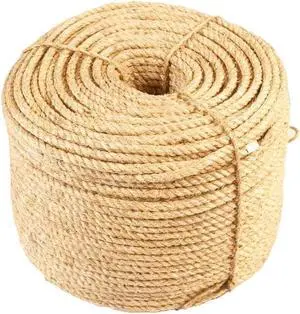 Natural Sisal Rope, 4mm x 166 ft, Cat Scratcher Repair | Also great for crafts, garden projects, furniture wrapping, scratch pads, and natural home decor beyond cat furniture. Natural Sisal Rope, 4mm x 166 ft, Cat Scratcher Repair | Also great for crafts, garden projects, furniture wrapping, scratch pads, and natural home decor beyond cat furniture.