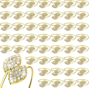 Gold Napkin Rings Gold Table Decoration, Leaves Napkin Rings,12 Piece | Elegant Bling Rhinestone Guest Towels Buckle for Fall Gather Party, Thanksgiving Wedding Dinner Banquet Table Decoration Gold Napkin Rings Gold Table Decoration, Leaves Napkin Rings,12 Piece | Elegant Bling Rhinestone Guest Towels Buckle for Fall Gather Party, Thanksgiving Wedding Dinner Banquet Table Decoration