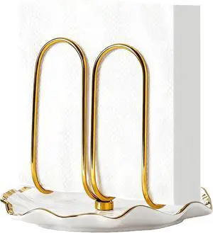 Modern Standing Napkin Holder for Table Ceramic Gold Napkin Holders for Christmas Paper Napkins Xmas Cocktail Tissue Dispenser,Servilleteros para Mesas for kitchen, dining, counter tops, outdoors Modern Standing Napkin Holder for Table Ceramic Gold Napkin Holders for Christmas Paper Napkins Xmas Cocktail Tissue Dispenser,Servilleteros para Mesas for kitchen, dining, counter tops, outdoors