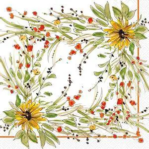 IHR Ideal Home Range Cocktail Napkins Rosanne Beck Disposable 3-Ply Paper Party Napkin Pack, 5" x 5", Sunflower Medley, 20-Count IHR Ideal Home Range Cocktail Napkins Rosanne Beck Disposable 3-Ply Paper Party Napkin Pack, 5" x 5", Sunflower Medley, 20-Count