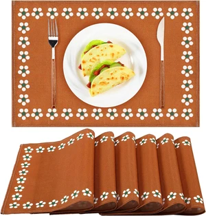 Mexican Placemats Set of 6 Cinco De Mayo Decorations Table Mats 12x18 Inch Rustic Mexican Fiesta Cloth Place Mats Heat Resistant for Dining Table Kitchen Wedding Party(Classic) Mexican Placemats Set of 6 Cinco De Mayo Decorations Table Mats 12x18 Inch Rustic Mexican Fiesta Cloth Place Mats Heat Resistant for Dining Table Kitchen Wedding Party(Classic)