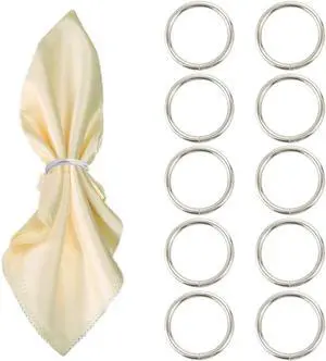 Silver Napkin Rings - 10 Pcs Stainless Steel Napkin Rings | Rotundity Metal Napkin Ring for Table Settings Wedding Christmas Party Dinner Table Silver Napkin Rings - 10 Pcs Stainless Steel Napkin Rings | Rotundity Metal Napkin Ring for Table Settings Wedding Christmas Party Dinner Table