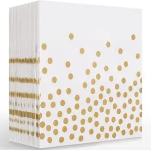 100 Pcs White Cocktail Napkins for Party 100 Pcs White Cocktail Napkins for Party