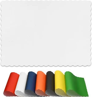 Disposable Paper Placemats Premium, 100 Pack of White Scalloped Edge Placemats, Perfect Size 10x 14 Disposable Paper Placemats Premium, 100 Pack of White Scalloped Edge Placemats, Perfect Size 10x 14