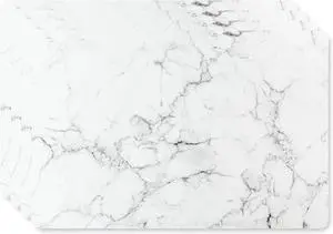 Placemat Set of 4 - Durable Woven Vinyl Placemats, Indoor/Outdoor, Heat Resistant, Washable, Wipeable, Kitchen & Patio Linens, Square Table Mats, Marble White Placemat Set of 4 - Durable Woven Vinyl Placemats, Indoor/Outdoor, Heat Resistant, Washable, Wipeable, Kitchen & Patio Linens, Square Table Mats, Marble White