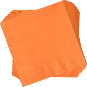 3-Ply Paper Luncheon Napkins, Sunkissed Orange Color, 50 Count 3-Ply Paper Luncheon Napkins, Sunkissed Orange Color, 50 Count