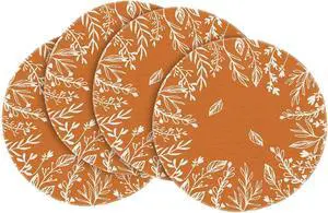 Eucalyptus Leaves Round Fall Placemats Set of 4-14 Inch Eucalyptus Leaves Round Fall Placemats Set of 4-14 Inch