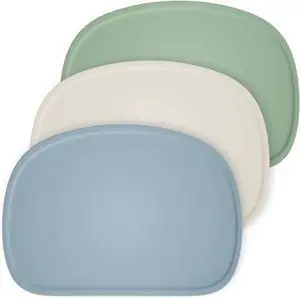 Set of 3 Silicone Placemats with Raised Edges for Kids,Toddlers,Babies, Non-Slip Dinning Table Mat, Baby Eating Mat, Food Mat Set 1 Set of 3 Silicone Placemats with Raised Edges for Kids,Toddlers,Babies, Non-Slip Dinning Table Mat, Baby Eating Mat, Food Mat Set 1