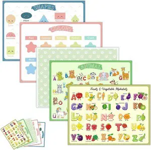 Disposable Placemats for Baby Kids Placemats for Restaurants Dining Table, Sticky Disposable Placemats for Toddlers - Animal, Fruit, Alphabet, Star, and Shape Designs, 40-Pack, 12x16 Inches Disposable Placemats for Baby Kids Placemats for Restaurants Dining Table, Sticky Disposable Placemats for Toddlers - Animal, Fruit, Alphabet, Star, and Shape Designs, 40-Pack, 12x16 Inches