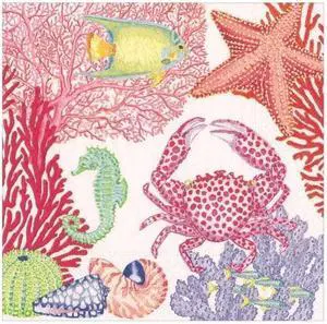 Under the Sea Paper Cocktail Napkins, 20 Per Package Under the Sea Paper Cocktail Napkins, 20 Per Package