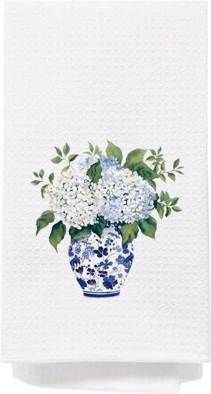 Blue and white Hydrangea Chinoiserie Kitchen Towels, Blue Floral Dish Towels for Kitchen, Blue and White Hand Towels for Bathroom Kitchen, Chinoiserie Grandmillennial Decor, 16x24 Inch Blue and white Hydrangea Chinoiserie Kitchen Towels, Blue Floral Dish Towels for Kitchen, Blue and White Hand Towels for Bathroom Kitchen, Chinoiserie Grandmillennial Decor, 16x24 Inch