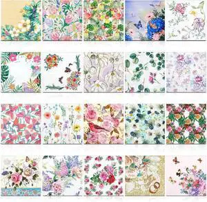 20 Pack Decoupage Napkins Floral Cocktail Decorative Paper Napkins 20 Pack Decoupage Napkins Floral Cocktail Decorative Paper Napkins
