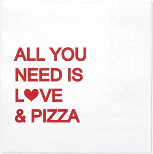 50Pcs Wedding Cocktail Napkins - 3-Ply All You Need is Love and Pizza Lettering Disposable Paper Napkins for Bridal Shower, Wedding and Engagement Party - 5 x 5 In 50Pcs Wedding Cocktail Napkins - 3-Ply All You Need is Love and Pizza Lettering Disposable Paper Napkins for Bridal Shower, Wedding and Engagement Party - 5 x 5 In