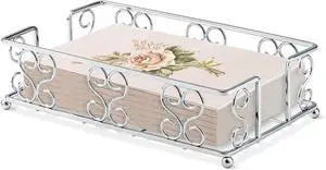 Stainless Steel Napkin Holder & Guest Towel Tray | Disposable Paper Towel Dispenser for Bathroom, Table, Kitchen Countertop, Dinner Table, Vanity Stainless Steel Napkin Holder & Guest Towel Tray | Disposable Paper Towel Dispenser for Bathroom, Table, Kitchen Countertop, Dinner Table, Vanity