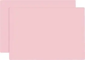 Silicone Placemats, 2Pcs 15.7"x 11.8"x 0.03" Pink Silicone Table Mat, Silicone Mats for Baking, Jewelry, Kitchen Counter Silicone Placemats, 2Pcs 15.7"x 11.8"x 0.03" Pink Silicone Table Mat, Silicone Mats for Baking, Jewelry, Kitchen Counter