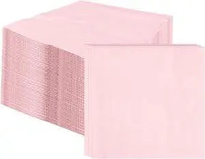 100 pcs 2-Ply Light Pink Napkins Folded 5 x 5 inch Disposable Cocktail Napkins Paper Napkins for Dinner Wedding Party Beverage Napkins 100 pcs 2-Ply Light Pink Napkins Folded 5 x 5 inch Disposable Cocktail Napkins Paper Napkins for Dinner Wedding Party Beverage Napkins