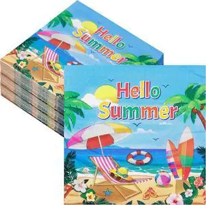 50 PCS Summer Beach Party Paper Napkins, Beach themed Disposable Napkins, Beach Birthday Party Decorations, Summer themed Party Napkins 50 PCS Summer Beach Party Paper Napkins, Beach themed Disposable Napkins, Beach Birthday Party Decorations, Summer themed Party Napkins