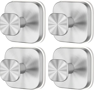 Silver (4 Pack), Door, Tile, Glass, Waterproof Removable Towel Robe Hooks for Bathroom Wall, Heavy Duty No Drill Shower Hooks for Inside Shower, Suction Cup Hooks for Shower Silver (4 Pack), Door, Tile, Glass, Waterproof Removable Towel Robe Hooks for Bathroom Wall, Heavy Duty No Drill Shower Hooks for Inside Shower, Suction Cup Hooks for Shower