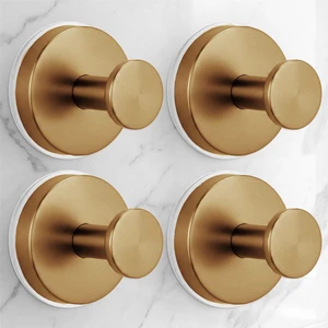 4 Packs(Brushed Bronze), No-Drill Removable Towel Hooks for Bathroom, Reusable Shower Hooks, Mirror, Glass Window&Door, Large Suction Cup Hooks for Shower 4 Packs(Brushed Bronze), No-Drill Removable Towel Hooks for Bathroom, Reusable Shower Hooks, Mirror, Glass Window&Door, Large Suction Cup Hooks for Shower