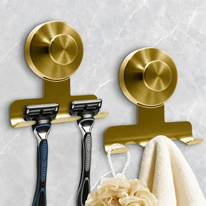 2026 New Drill-Free Stainless Steel Suction Cup Razor Holder for Shower 2026 New Drill-Free Stainless Steel Suction Cup Razor Holder for Shower