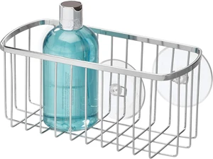 Polished Stainless Steel, Rectangle Basket, InterDesign Suction Polished Stainless Steel, Rectangle Basket, InterDesign Suction