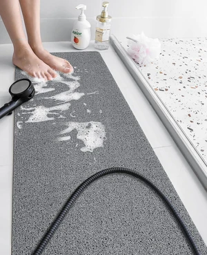PVC Loofah Shower Mat for Wet Areas (Grey), Quick Drying Bathtub Mat Non Slip for Shower Bathroom, Shower Mat Non Slip Without Suction Cups PVC Loofah Shower Mat for Wet Areas (Grey), Quick Drying Bathtub Mat Non Slip for Shower Bathroom, Shower Mat Non Slip Without Suction Cups