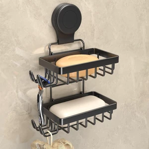 2-Tier), Drill-Free (Black, Kitchen, Rustproof Stainless Steel Sponge Holder for Tub, Draining Soap Saver Tray for Bathroom, Bar Shampoo Rack for Shower Wall, Soap Holder Bar Dish Suction Cup 2-Tier), Drill-Free (Black, Kitchen, Rustproof Stainless Steel Sponge Holder for Tub, Draining Soap Saver Tray for Bathroom, Bar Shampoo Rack for Shower Wall, Soap Holder Bar Dish Suction Cup