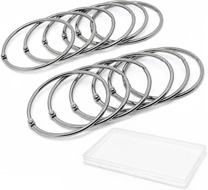 24PCS 304 Stainless Steel Shower Curtain Rings Rustproof 2.3 Inch 24PCS 304 Stainless Steel Shower Curtain Rings Rustproof 2.3 Inch
