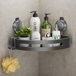 Removable Waterproof Rustproof Shower Shelf Bathroom Decor(1), No Drilling Powerful Upgrade Suction Bathroom Corner Organizers and Storage, Shower Shelves with Hooks, Corner Shower Caddy Suction Cup Removable Waterproof Rustproof Shower Shelf Bathroom Decor(1), No Drilling Powerful Upgrade Suction Bathroom Corner Organizers and Storage, Shower Shelves with Hooks, Corner Shower Caddy Suction Cup