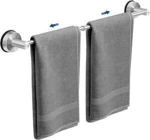14.6-24 Inch No Drill Suction Towel Bar Nickel, Suction Cup Towel Bar 14.6-24 Inch No Drill Suction Towel Bar Nickel, Suction Cup Towel Bar