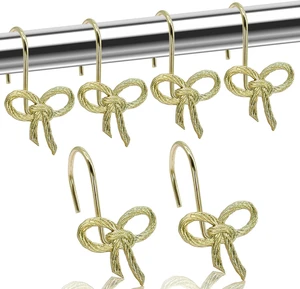 Plant Hanger, Bedroom, 12PCS Shower Hooks for Bathroom, Modern Waterproof Shower Curtain Hangers, Rustproof Metal Bowknot Shower Curtain Rings for Shower Curtain, Bow Decorative Shower Curtain Hooks Plant Hanger, Bedroom, 12PCS Shower Hooks for Bathroom, Modern Waterproof Shower Curtain Hangers, Rustproof Metal Bowknot Shower Curtain Rings for Shower Curtain, Bow Decorative Shower Curtain Hooks