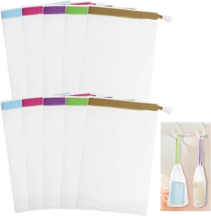 Exfoliating Shampoo Bar Savers Bag Loofah Pouch Sleeves with Drawstring for Bath and Shower, 15Pcs Bar Soap Scrubber Pouch Exfoliating Shampoo Bar Savers Bag Loofah Pouch Sleeves with Drawstring for Bath and Shower, 15Pcs Bar Soap Scrubber Pouch