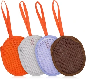 Bar Soaps Scrubber Pouches for Shower Bathing Accessories, Soaps Loofah Pouch for Women and Men, Exfoliating Soap Pouch, 4 Pcs Mesh Soap Bag Bar Soaps Scrubber Pouches for Shower Bathing Accessories, Soaps Loofah Pouch for Women and Men, Exfoliating Soap Pouch, 4 Pcs Mesh Soap Bag