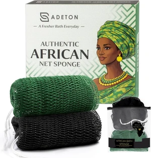 Back Scrub for Shower, Nylon Loofah Washcloth, Sapo Bath Sponge, Exfoliating Body Scrubber, Authentic African Net Sponge with Knots Back Scrub for Shower, Nylon Loofah Washcloth, Sapo Bath Sponge, Exfoliating Body Scrubber, Authentic African Net Sponge with Knots