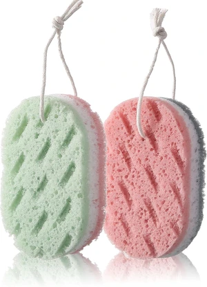 Double Layer Exfoliating Shower Loofah with Hanging Cord for Deep Cleaning Double Layer Exfoliating Shower Loofah with Hanging Cord for Deep Cleaning