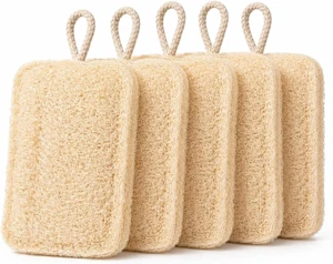 Plant-Based Egyptian Loofah Sponges for Gentle Exfoliation and Smooth Skin Cleansing in Spa or Shower, Natural Organic Luffa Body Scrubber Set Plant-Based Egyptian Loofah Sponges for Gentle Exfoliation and Smooth Skin Cleansing in Spa or Shower, Natural Organic Luffa Body Scrubber Set