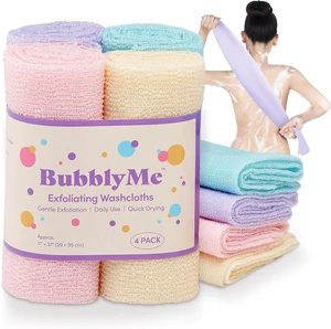Korean Body Scrubbing Towels - Daily Exfoliating Washcloths for Shower & Back Cleaning - Quick-Dry Loofah Alternative Bath Cloths Made in Korea Korean Body Scrubbing Towels - Daily Exfoliating Washcloths for Shower & Back Cleaning - Quick-Dry Loofah Alternative Bath Cloths Made in Korea