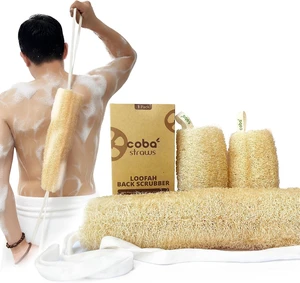 Organic Luffa Body Exfoliator with Handles - Plant-Based Eco Shower Sponge for Deep Cleaning Organic Luffa Body Exfoliator with Handles - Plant-Based Eco Shower Sponge for Deep Cleaning