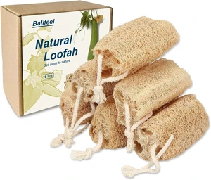 Eco-Friendly Shower Sponge for Face and Back Skin Cleaning, Organic Natural Luffa Body Scrubber Set for Bath Exfoliation Eco-Friendly Shower Sponge for Face and Back Skin Cleaning, Organic Natural Luffa Body Scrubber Set for Bath Exfoliation