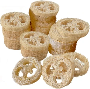 Organic Natural Loofah Rounds for DIY Soap Crafting Organic Natural Loofah Rounds for DIY Soap Crafting