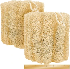 Smooth Skin Care, HungkaTurn Natural Loofah Sponge Pair Gentle Exfoliating Body Scrubber for Shower & Bath Smooth Skin Care, HungkaTurn Natural Loofah Sponge Pair Gentle Exfoliating Body Scrubber for Shower & Bath