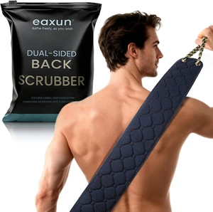Long Handle Shower Back Scrubber with Dual Grips for Body Exfoliation Long Handle Shower Back Scrubber with Dual Grips for Body Exfoliation