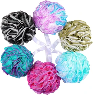 Large Loofah Shower Sponge Exfoliating Body Scrubber Mesh Pouf Bath Sponges Set of 6 Large Loofah Shower Sponge Exfoliating Body Scrubber Mesh Pouf Bath Sponges Set of 6