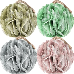 Deep Cleansing Exfoliating Bath Sponge for Men and Women, Natural Loofah Body Scrubber Set with Handle Deep Cleansing Exfoliating Bath Sponge for Men and Women, Natural Loofah Body Scrubber Set with Handle