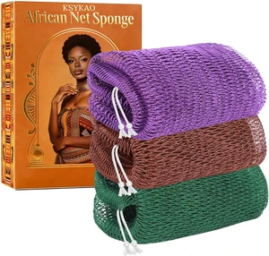 Shower & Spa Gift, Soft Mesh Washcloth, Body Scrubber, African Net Sponge Authentic Exfoliating Loofah for Women Shower & Spa Gift, Soft Mesh Washcloth, Body Scrubber, African Net Sponge Authentic Exfoliating Loofah for Women