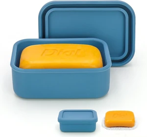Lightweight Holder for Gym Camping, Durable Portable Bar Soap Container with Drainage Tray, Waterproof Silicone Soap Box for Travel Lightweight Holder for Gym Camping, Durable Portable Bar Soap Container with Drainage Tray, Waterproof Silicone Soap Box for Travel