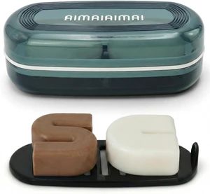 Bathroom Shampoo Bar Holder, Large Soap Dish with Drainage Tray Bathroom Shampoo Bar Holder, Large Soap Dish with Drainage Tray