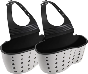 Kitchen Sink Caddy Organizer, Adjustable Faucet Sponge Holder with Drain Holes Kitchen Sink Caddy Organizer, Adjustable Faucet Sponge Holder with Drain Holes