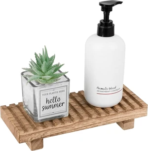 Rustic Farmhouse Wooden Bathroom Tray Stand Decor Rustic Farmhouse Wooden Bathroom Tray Stand Decor