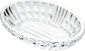 Transparent Glass Bar Soap Holder with Raised Embossed Edges for Bathroom Sink and Kitchen Transparent Glass Bar Soap Holder with Raised Embossed Edges for Bathroom Sink and Kitchen